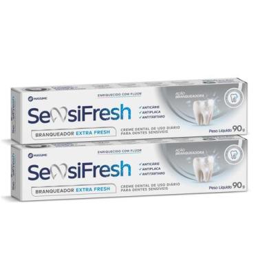 Imagem de Kit 2 und Creme Dental Sensifresh Branqueador 90g - Massime