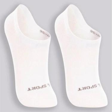 Imagem de Kit Meia Lupo 2 pares Invisivel 2170, BRANCO 0900, 30 A 36