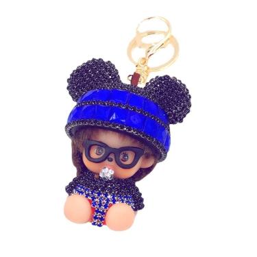 Imagem de Chaveiro Rhinestone Baby Doll com design inspirado no Mickey