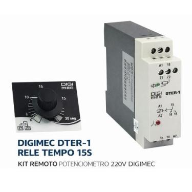 Imagem de Dter-1 rele tempo 15s kit remoto potenciometro 220v digimec