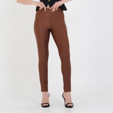 Imagem de Calça Feminina Tecido Prada Cintura Alta Lipo Modeladora-Feminino