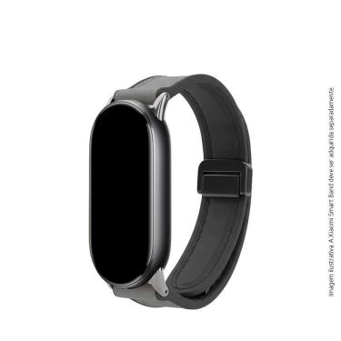 Imagem de Bracelete De Couro C/ Fecho Magnético P/ Xiaomi Band 8/9/10