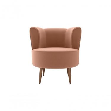 Imagem de Poltrona Decorativa Savana 1 Lugar Veludo Ferrugem Matrix