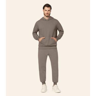 Imagem de Calça Masculina Em Moletom Peluciado Diametro Marrom, G, Marrom