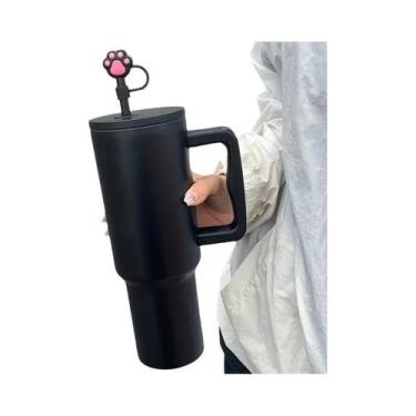 Imagem de Copo Térmico Grande De Aço Inoxidável 1.2L Com Parede Dupla E Isolamen