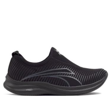 Imagem de Tênis Feminino Kolosh Esportivo EVAFit Preto/Cinza, Preto, Cinza, 39