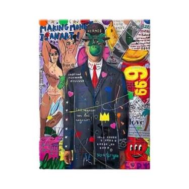 Imagem de Pintura Em Tela De Arte Graffiti Príncipe Princesa Rainha Alec Monopol