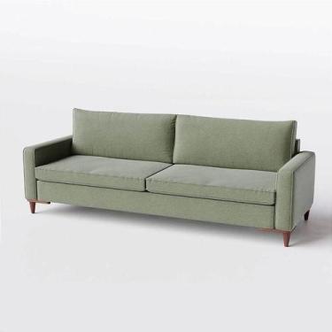 Imagem de Sofá 3 Lugares Living Fixo Viena 2,20m em Linho - Home Mobily, Verde C