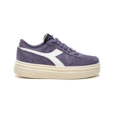 Imagem de Tênis Casual Feminino Diadora Magic Bold Suede WN Roxo-Feminino