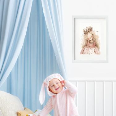 Imagem de Quadro Infantil Grande Princesa Vintage - 60x48cm
