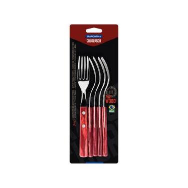 Imagem de Kit Churrasco 6 Peças Tramontina - Polywood 21198/716, Vermelho