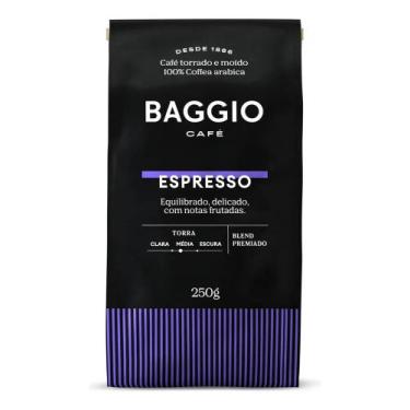 Imagem de Café Torrado e Moído Gourmet Espresso Baggio 250g - Congratulations St