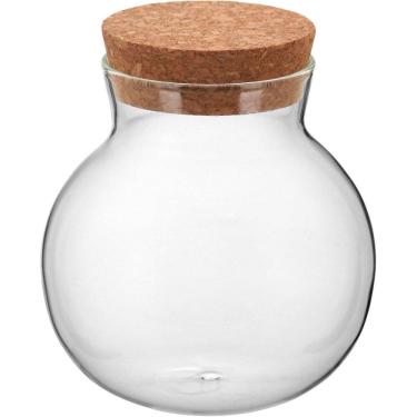 Imagem de POTE MANTIMENTOS HOME&CO COM TAMPA 11x10x6 200ml BOROSILICATO TAMPA CORTIÇA