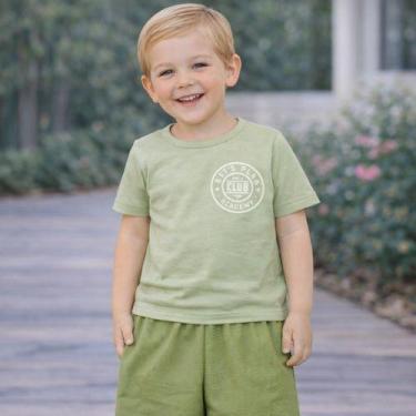 Imagem de Conjunto Infantil Menino Camiseta Lets Play Academy e Shorts Texturiza