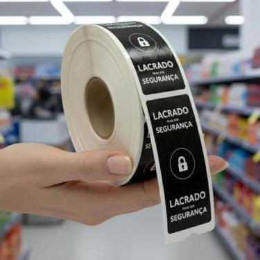 Imagem de Etiqueta Lacre De Segurança Pto 3x7cm Cadeado Delivery 250un - EGLopes