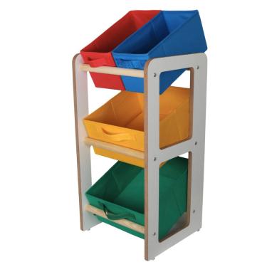 Imagem de Organizador De Brinquedo Estante Infantil Colorido 