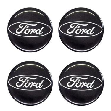 Imagem de Kit Jogo Emblema Resinado Adesivo 48mm Para Calotas Aro 13 14 15 - - U
