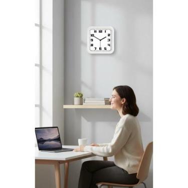 Imagem de Relógio Parede Quadrado Branco Silencioso Decoração - Congratulations 