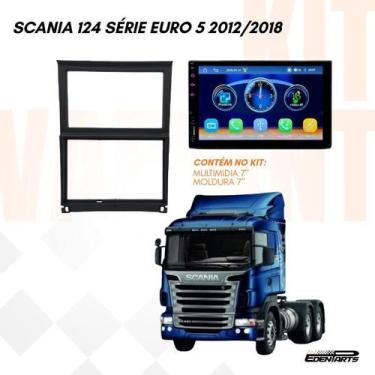 Imagem de Kit Multimídia 7 pol MP5 Espelhamento Moldura 2DIN Scania 124 Euro 5 2