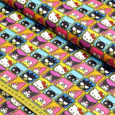 Imagem de Tecido Tricoline Hello Kitty Friends 3000 (0,50X1,50) - CÍRCULO