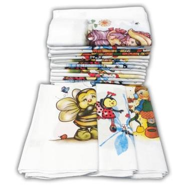 Imagem de Pano de Prato com Bainha Estampado Engomatextil Extra 100% Algodão 45x