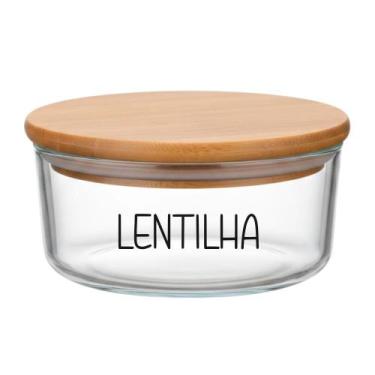 Imagem de Pote Hermético Redondo Vidro (930 ml) Lentilha - Casa Vitá, Lentilha
