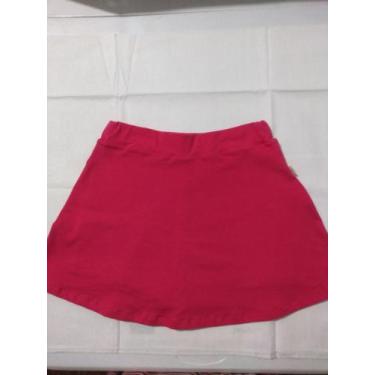 Imagem de Saia-shorts rosa shok em algodão com elastano. Tamanho 10. - Boca Gran