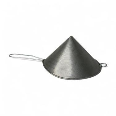 Imagem de Coador Tipo Funil Galvanizado 20x12cm P/ Leite, Chá e Óleo - Genérica