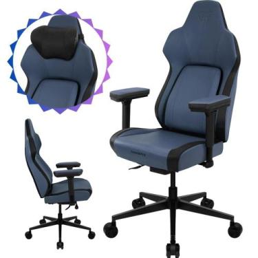 Imagem de Cadeira Core Smart Azul Ergonômica Para Escritório Modelo Gamer  Alto 