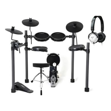 Imagem de Bateria Eletrônica D-tech Nexus Kit Com Banco E Fone Preto - D - TECH,