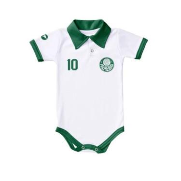 Imagem de Body Polo Bebê Palmeiras com Proteção UV Torcida Baby, G 6-9 meses, Pa