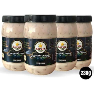 Imagem de Kit 4 Maionese Estrela Edição Limitada Azeitonas Pretas 230g