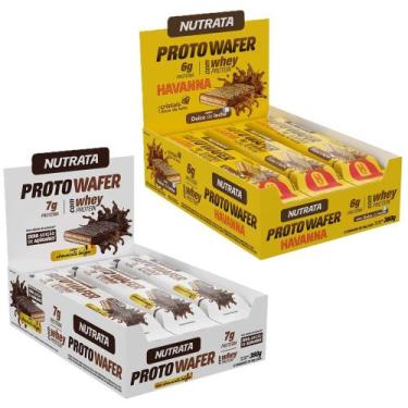 Imagem de Kit Proto Wafer Chocolate Belga + Doce de Leite - Nutrata