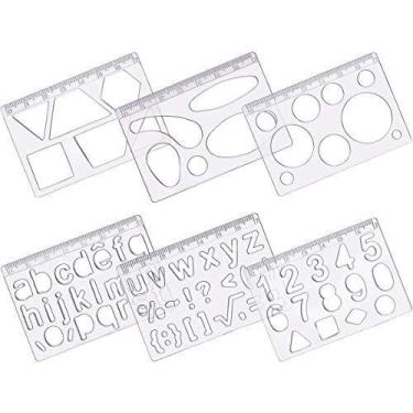 Imagem de Regua Plastica Kit Desenho Cristal - MAXCRIL