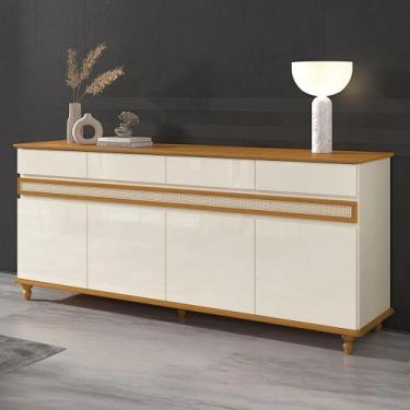 Imagem de Buffet Balcão Aparador Açores Off White Cedro Sala Edn - EDN Moveis 