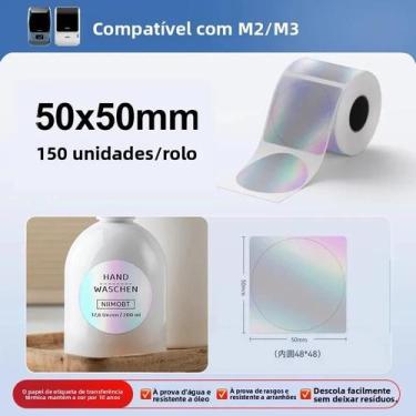 Imagem de Etiquetas Adesivas De Papel Para Impressora De Transferência Térmica À
