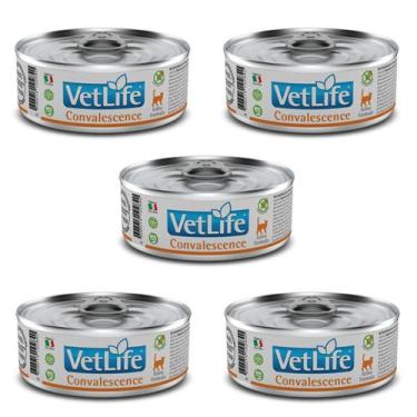 Imagem de Kit c/ 5 Vet Life Convalescence Ração Úmida p/ Gatos 85g - Farmina