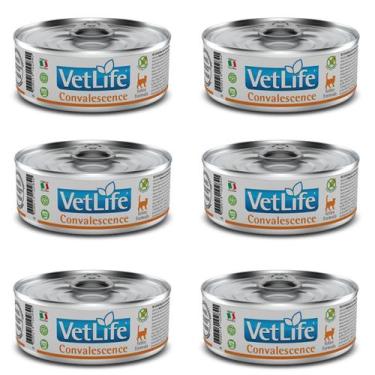 Imagem de Kit c/ 6 Vet Life Convalescence Ração Úmida p/ Gatos 85g - Farmina