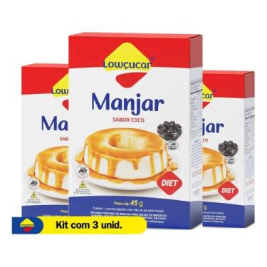Imagem de Kit 3 Manjar Sabor Coco Diet 45g Lowçucar