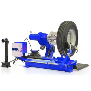 Imagem de Máquina de Desmontar Pneus de Caminhão 14 ao 26 Mt2001 Compatível com Veículos Pesados Azul com Extensor de Garra