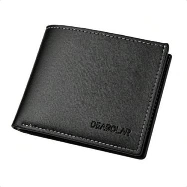 Imagem de Carteira Masculina Slim Em Couro Porta Cartões Documentos Elegante Com