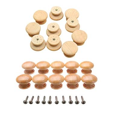 Imagem de 10 pcs 35mm Knob Kinger Gaveta de Cozinha Puxador de porta de madeira parafusos de madeira, 10pcs YYDFPIIA
