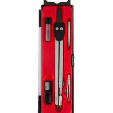 Imagem de Compasso Técnico Metálico Com 5 Itens - Escolar