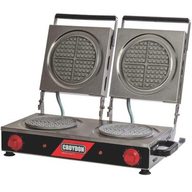 Imagem de Máquina de Waffle Elétrica Croydon Redonda Dupla MWRD