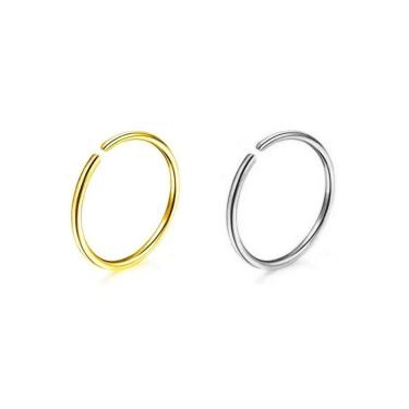 Imagem de Kit Piercing Nariz Ouro e Prata