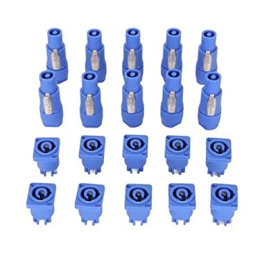 Imagem de Conectores de cabeça macho e fêmea PowerCon AC de 3 pinos, adaptador de alimentação de alto-falante Plug and Play, conector de entrada para feixe de luz de palco (entrada)