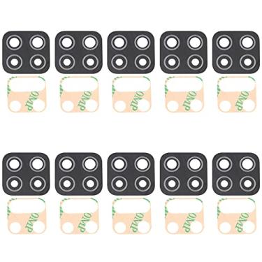 Imagem de HONGYAN Peças de substituição de telefone celular 10 PCS Lente da câmera traseira para Samsung Galaxy A12 SM-A125 Acessórios telefônicos