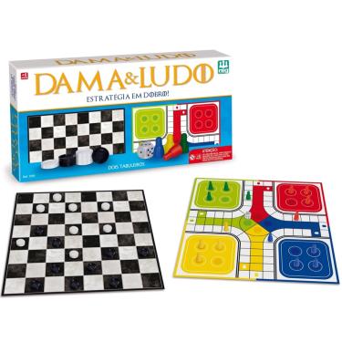 Jogo Dama E Ludo Em Madeira Jogo 2x1 Ibirart Tabuleiro