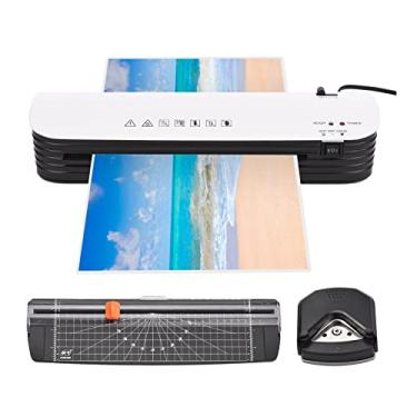 Imagem de Kiboule Máquina laminadora térmica de mesa a4 com cortador de papel laminador de canto arredondador automático aparador de papel para escritório em casa