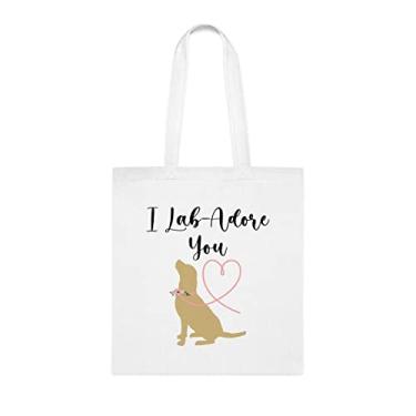 Imagem de Labadorore Dog Tote Bag, Labadorore Dog Gift Birthday, Labadorore Dog Idea, Labadorore Dog Shoulder Bag, Labadorore Dog Tote Bag reutilizável, Branco